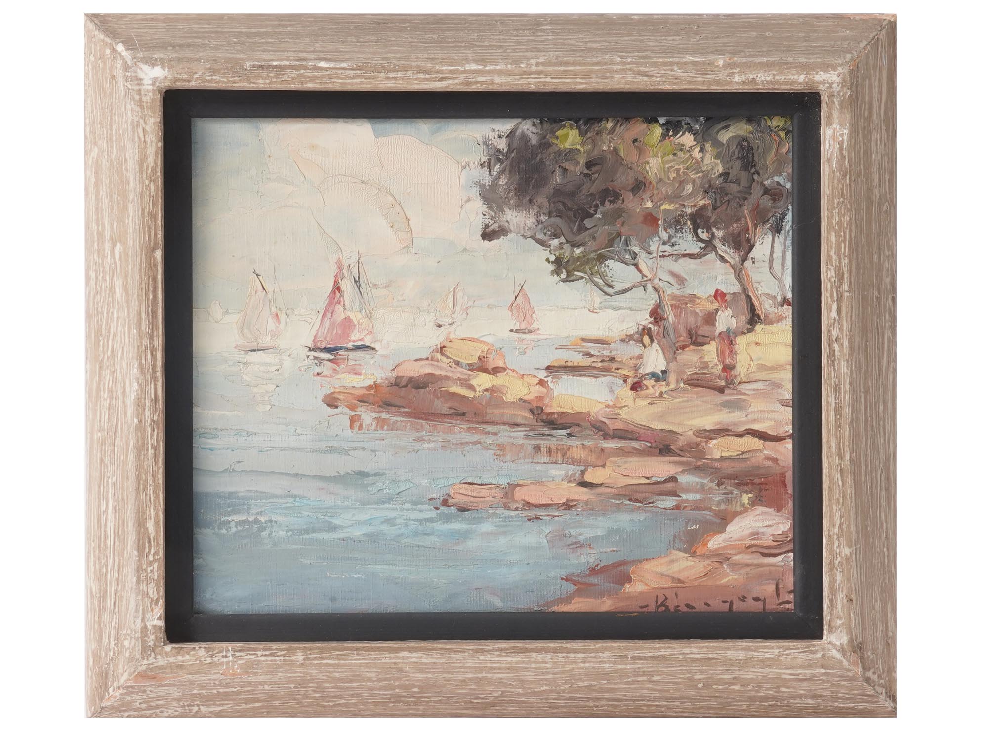 FRAMED OIL ON CANVAS LANDSCAPE PAINTINGS SIGNED PIC-1